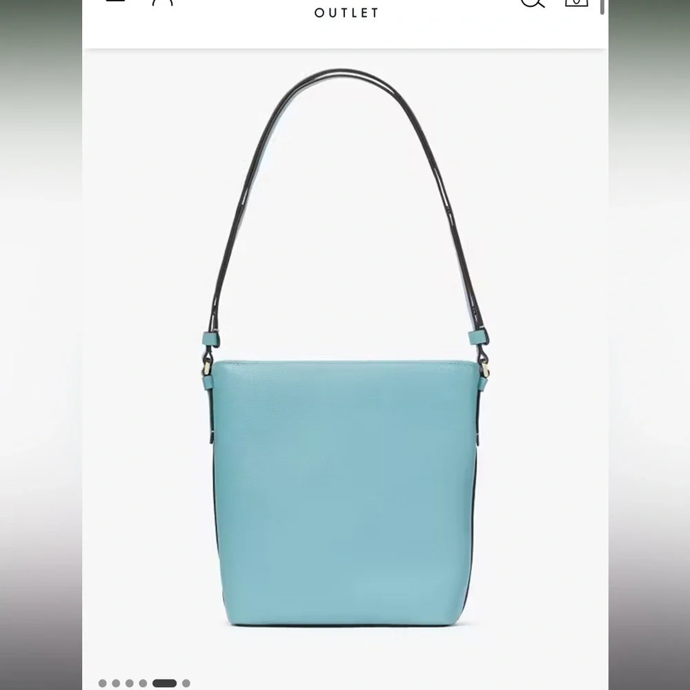 NWT Kate Spade Pebble Blue Elsie Bucket Bag